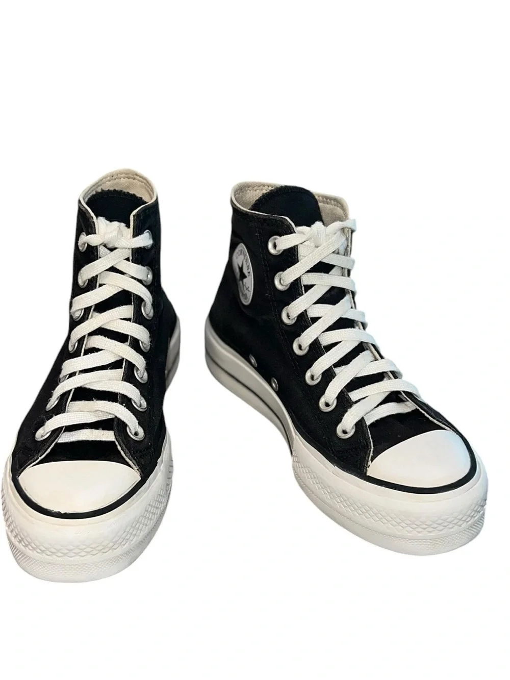 Converse Chuck Taylor All Star High Top Sneakers Black White Women’s Size 5.5 - Picture 3 of 8